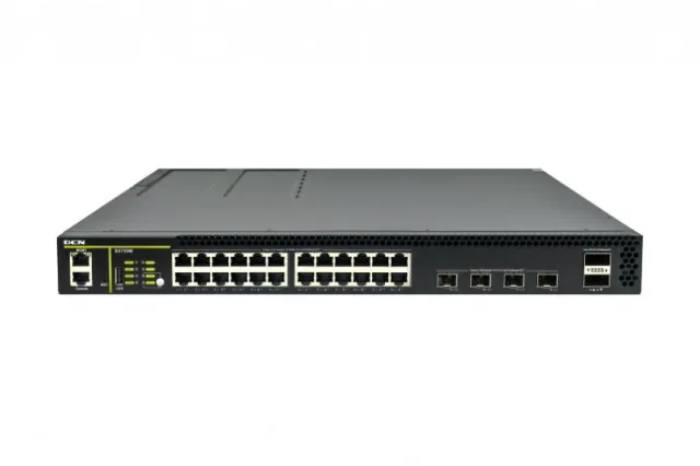 DCN L3 PoE++ WiFi-6 802.11ax ready svič S5750M-30X-P-SI 24x 2.5Gigabit 1060W power budžet (60W na 8 portova) + 4x 10GBase-X (SFP+) + 2x 40Gbase-X (QSFP+), PIM/PBR ruter RIP v2/RIPng/OSPF v3/BGP4+, redundant PSU (opcija)