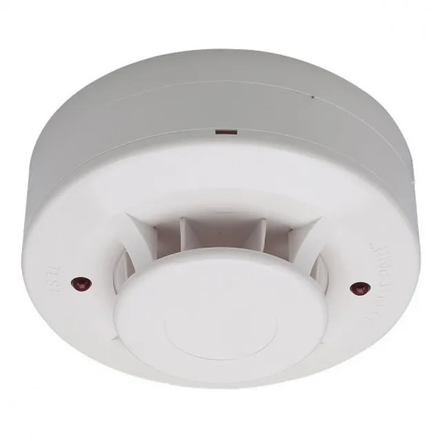 Detektor dual termički (vrednost/povećanje) sa 360° LED signalizacijom i bazom, 2-žični, alarmiranje na temp. od 57°C i/ili povećanju temp. bržem od 6.7°C/min, samo-dijagnostika, EN54-5 sertifikovan, model EA323-2
