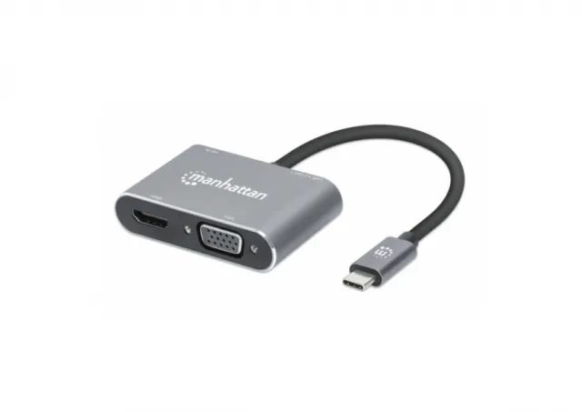 Docking station Manhattan 130691 USB-C - VGA/HDMI/USB 3.0/PD 87W