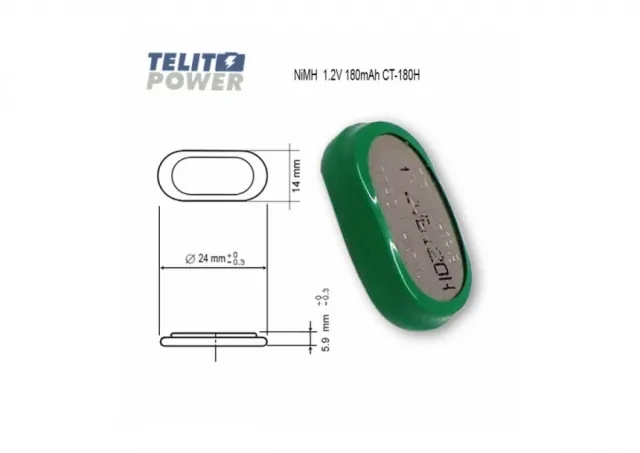 Dugmetna baterija NiMH CT-180H 1.2 180mAh