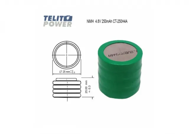 Dugmetna baterija NiMH CT-250H4A 4.8V 250mAh