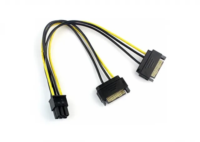 E-Green Adapter naponski za PCI Expess VGA (6-pin) - 2x Sata
