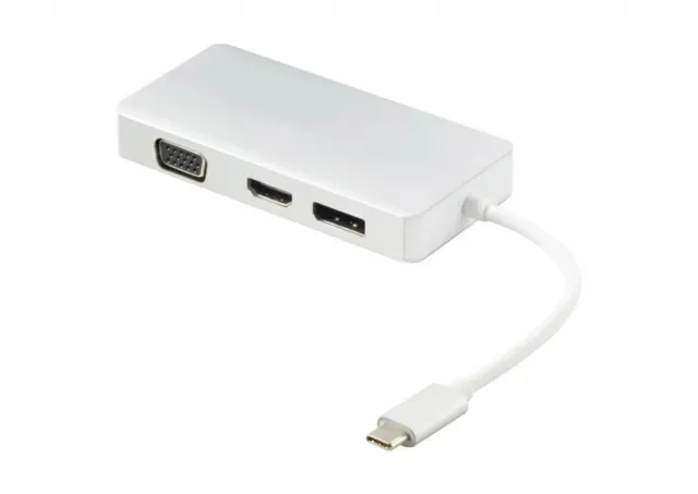 E-Green Adapter USB 3.1 tip C (M) - Display Port + HDMI + VGA (F) 