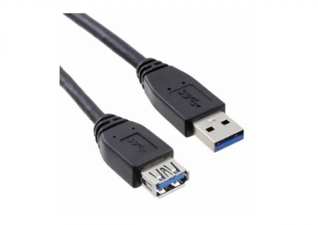 E-Green Kabl 3.0 USB A - USB A M/F (nastavak) 1.8m crni