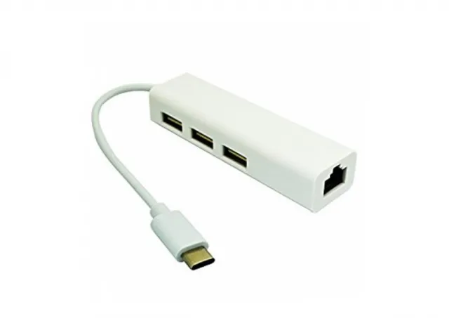E-Green USB 3.1 tip C - HUB (3 port USB 2.0 + 1port fast ethernet)