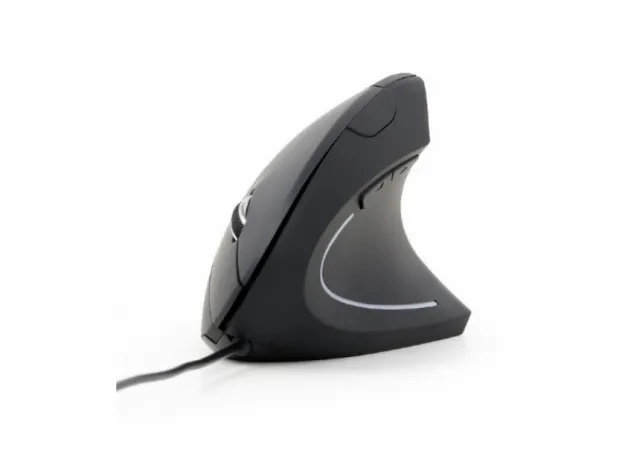 Ergonomic Optical Mouse 1200-3200 DPI, 6 Buttons, USB, Black, Cable 1.35m