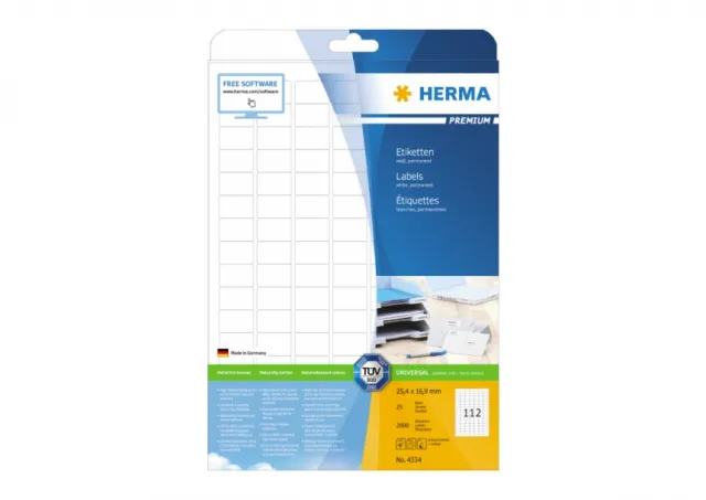 Etikete 25,4x16,9 1/25 Herma 