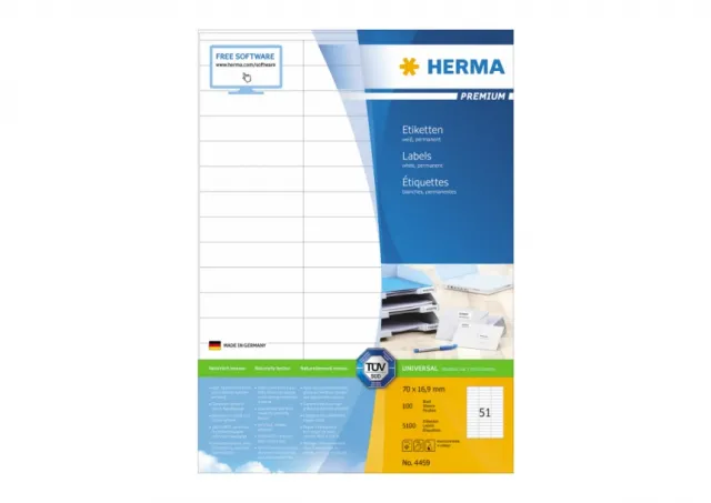 Etikete 70X17 A4/51 1/100 bela Herma  02H4459
