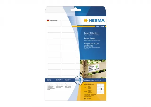 Etikete "Power",  45,7x21,2 A4 1/25 Herma 