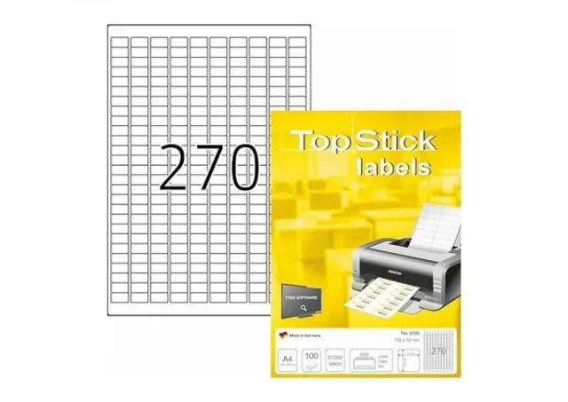 Etikete TOPSTICK 17,8X10 A4/270 1/100 Herma  02H876001