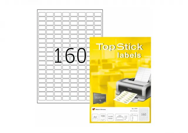 Etikete TOPSTICK 22x12 A4/160 1/100 Herma  02H8791