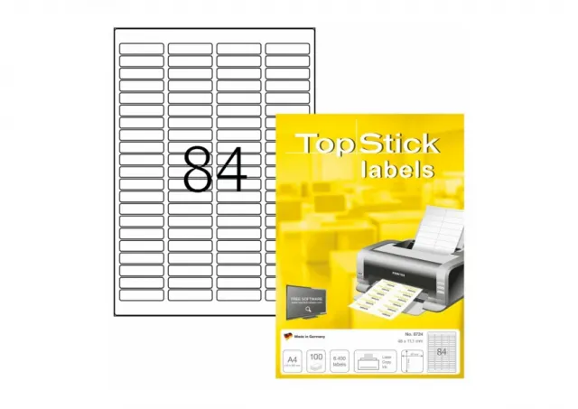 Etikete TOPSTICK 46x11,1 A4/84 1/100 Herma  02H8724