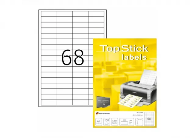 Etikete TOPSTICK 48,5x16,9 A4/68 1/100 Herma 