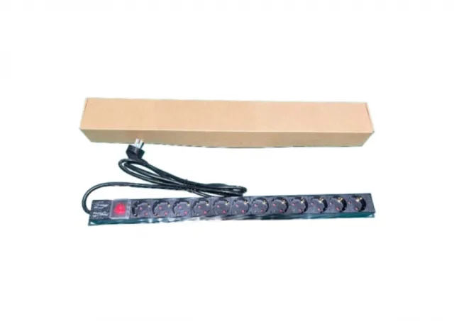 ExeLink Razvodni PDU panel za rack 19 in, sa 12 uticnih mesta, kabl 2m (aluminijum)