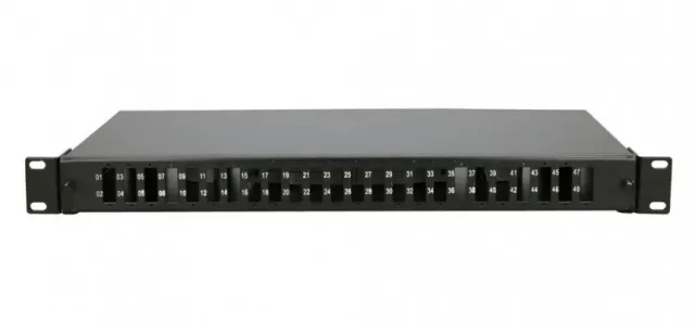 Extralink Patch panel 24 Duplex SC / 48 porta sa kasetom, bez modula, crni