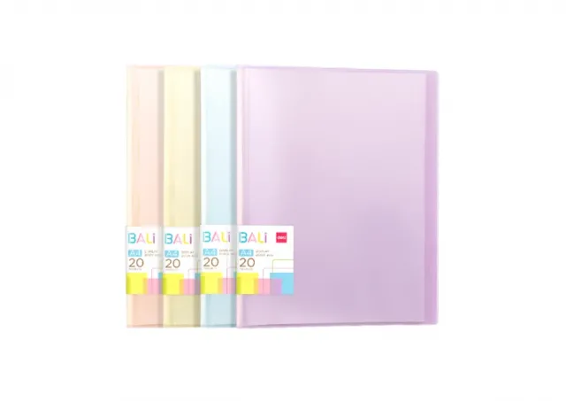 FASCIKLA DELI DISPLAY - CLEAR BOOK PASTEL BALI  30 LISTA EB033