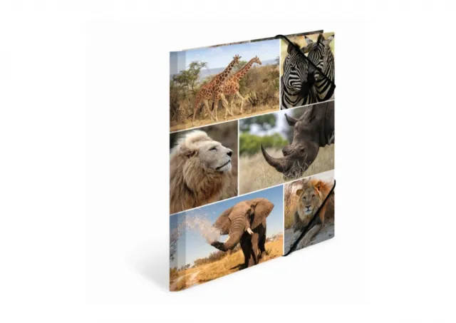 Fascikla plastificirana sa gumicom AFRICA ANIMALS, 240 x 320 x 15 mm Herma  04CF19214