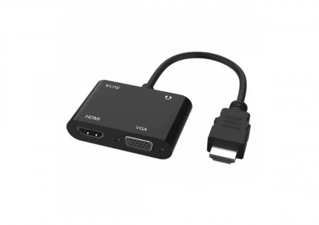 FAST ASIA Adapter-konvertor HDMI na HDMI+VGA+MICRO+AUDIO 