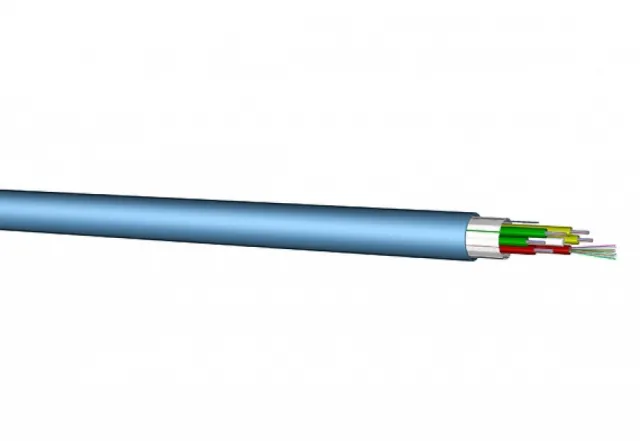 Fiber kabl 96 vlakana 9/125 singlemode outdoor Draka, sa zaštitom od glodara, vrlo robustan MDPE omotač, centralni element ojačanja (CSM) za postupak "uduvavanja", moguće i direktno ukopavanje, 5000N, A-DQ(ZN)B2Y 8x12E9