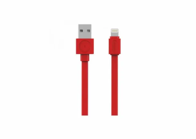 Flat USB kabl za iPhone, duž.1,5m, crveni DESIGNNEST 10451RD/LGHTBC
