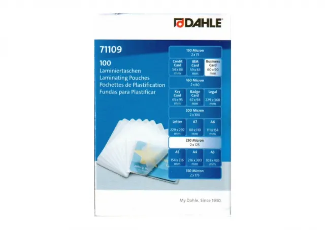 Folija za plastifikaciju Dahle 60x90mm 125 mic, 1/100 Dahle  14LFD273