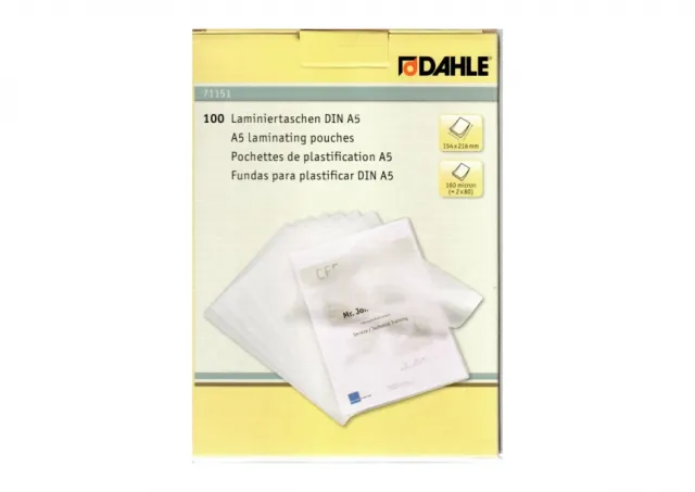 Folija za plastifikaciju Dahle A5 80 mic, 1/100 Dahle  14LFD251