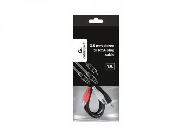 Gembird CCA-458 3.5 mm stereo to RCA plug cable, 1.5 m