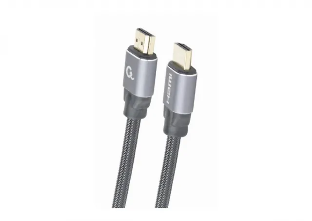 Gembird CCBP-HDMI-5M MONITOR Cable, Premium Series, High speed HDMI 4K with Ethernet, HDMI/HDMI M/M, Gold Plated, Braided, 5m