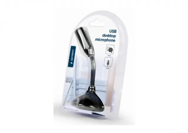 Gembird MIC-DU-02 USB Desktop Microphone, Black