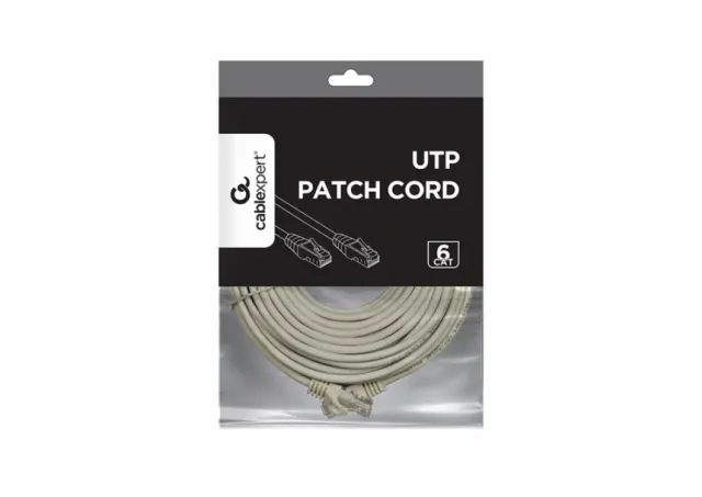 Gembird PP6U-15M UTP Cat6 Patch cord, grey, 15 m