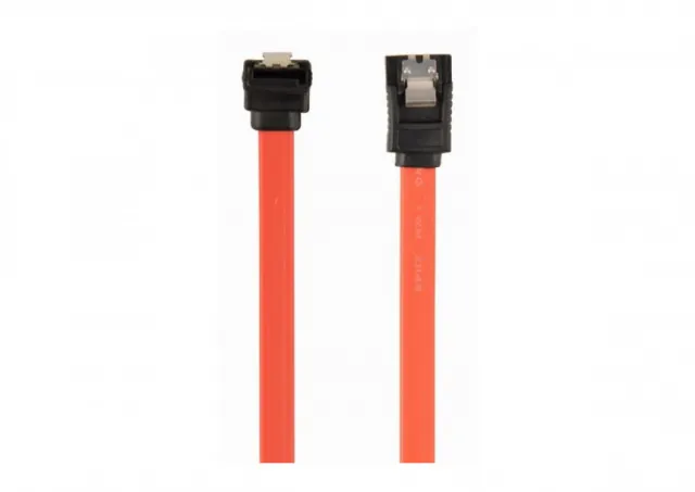 Gembird SATA III Data Cable, w/ Metal clip, 90 degrees angled connector, 0.5m