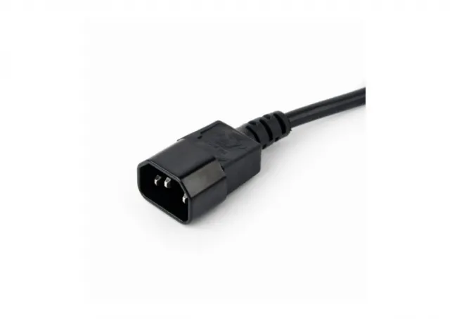 Gembird UPS power strip, 3 Schuko sockets, fused switch, 10 A, C14 plug, 0.6 m cable, black
