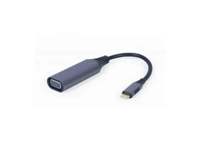 Gembird VIDEO Adapter USB-C to VGA HD15, M/F, Cable, Space Grey