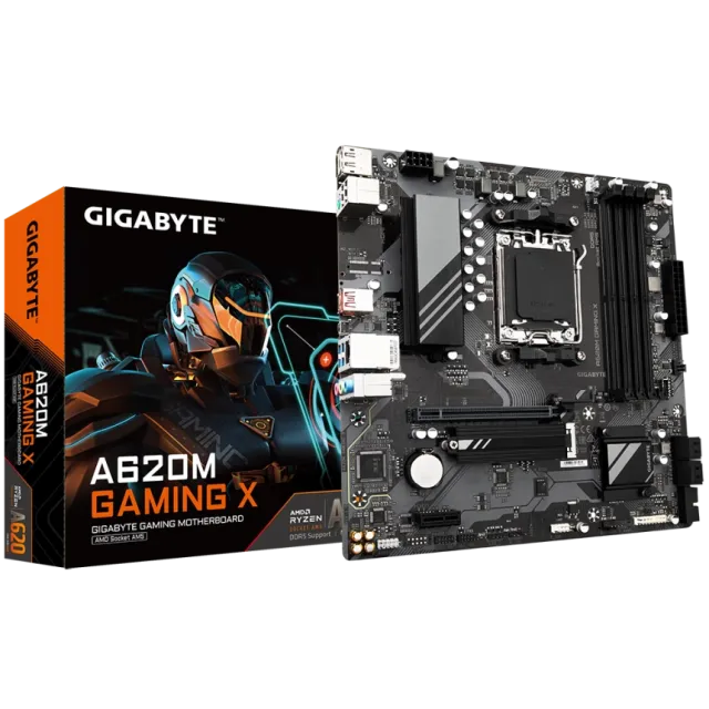 Gigabyte AM5, AMD A620 Chipset, Dual Channel DDR5 4x SMD DIMMs with AMD EXPO & Intel XMP Memory Module Support,Extended Connectivity：DP, HDMI