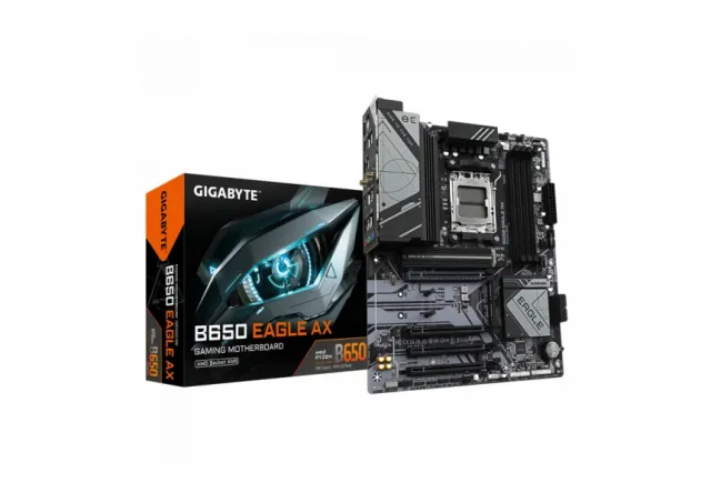 Gigabyte B650 EAGLE AX AM5, B650 Chipset, 4x DDR5 AMD EXPO and Intel XMP Memory, Wi-Fi 6E 802.11ax and GbE LAN