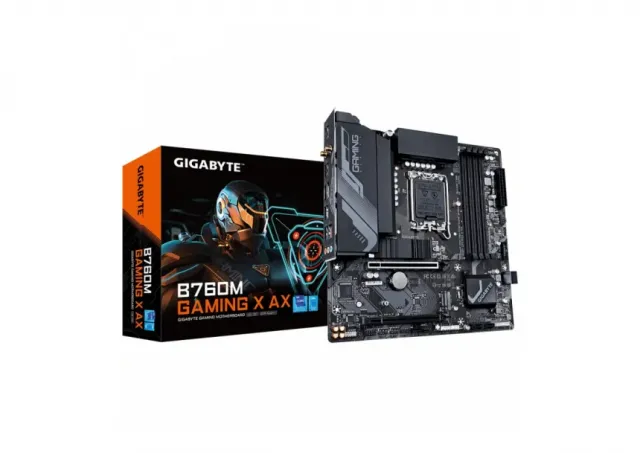 GIGABYTE B760M GAMING X AX rev. 1.x LGA1700, 4x DDR5, 2x PCIe 4.0 x4 M.2 Connectors