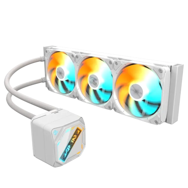 Gigabyte GAMING 360 ICE, DIY-friendly fans with slide-lock and DAISY-CHAIN, The ARGB fan lighting can be synchronized with other devices