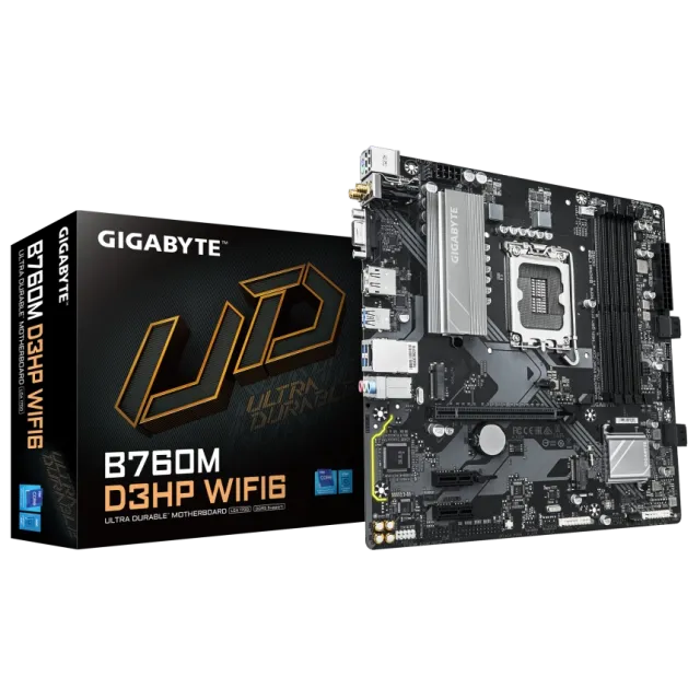 Gigabyte LGA1700, 4 x DDR5 DIMM, Next Generation Storage：2x PCIe 4.0 x4 M.2 Connectors, Fast Networks：GbE LAN & Wi-Fi 6 802.11ax