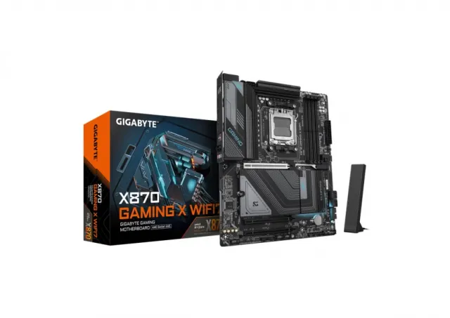 Gigabyte X870 GAMING X WIFI7 AMD X870, AMD Socket AM5：Supports AMD Ryzen 9000 / 8000 / 7000 Series Processors, Dual Channel 4x DDR5 DIMMs with AMD EXPO Memory Module Support
