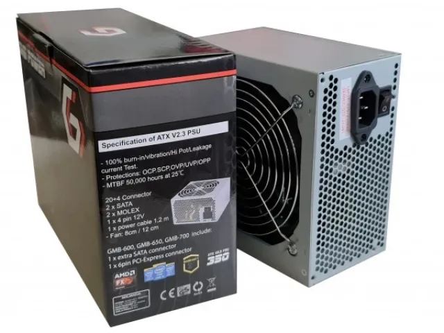 GMB-560-12 sa kutijom ** Gembird napajanje 560W 12cm FAN, 20+4pin, 2xSATA 2xIDE 4-p. (1115)