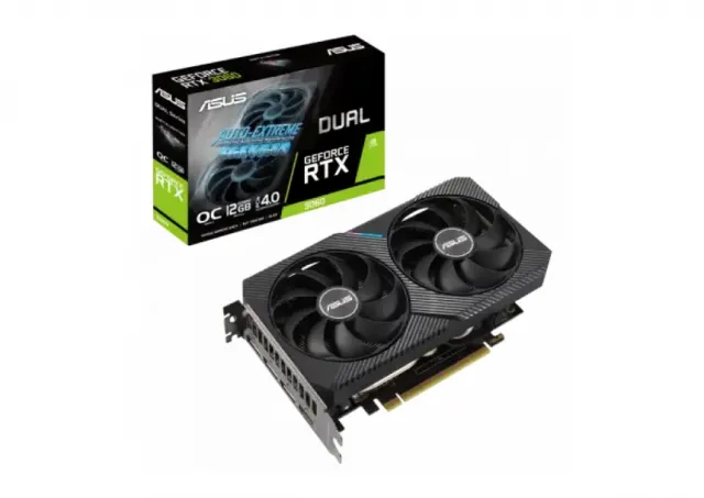 Grafička karta ASUS RTX3060 V2 DUAL-RTX3060-O12G-V2 NVD/12GB/GDDR6/192bit/crna
