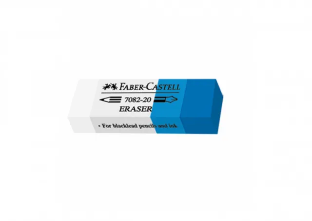Gumica Faber Castell  belo-plava za mastilo (1/20) 01719