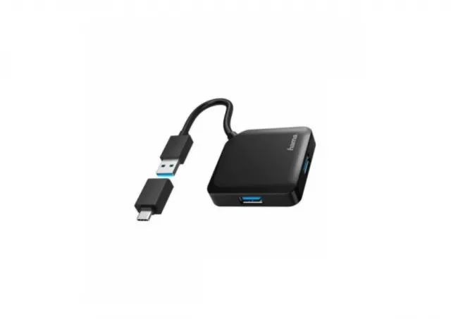 HAMA USB 3.2 HUB 1:4 5Gbit/s + USB-C adapter 200116