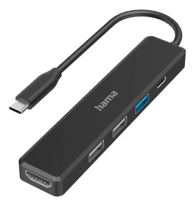 Hama USB-C HUB, 5 portova, 3 x USB-A, USB-C, HDMI