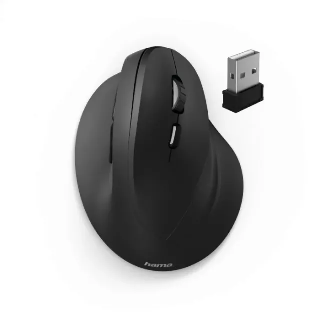Hama vertikalni ergonomski bezicni mis EMW-500 crn i