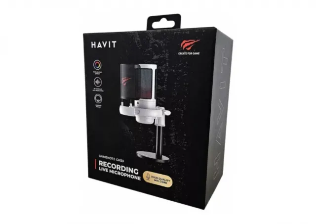 HAVIT računarski mikrofon GK50 RGB beli