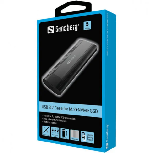 HDD Rack Sandberg USB 3.2 - M.2/NVMe SSD 136-39