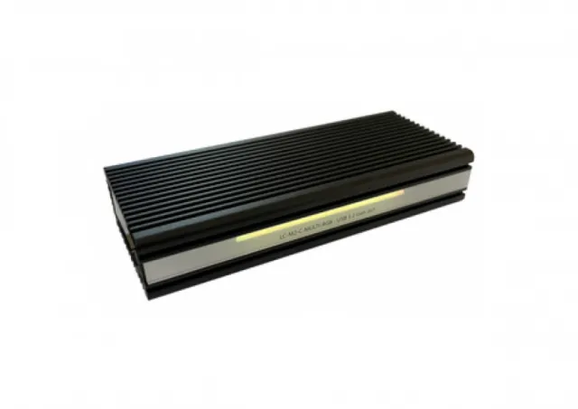HDD SSD Rack LC Power LC-M2-C-MULTI-RGB  NVME Enclosure for M.2 SSD  USB3.2 Gen.2x1 Type C Black With RGB Lighting