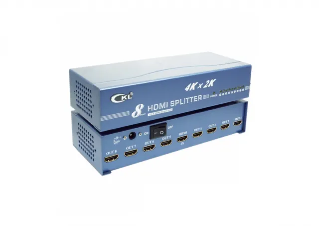 HDMI spliter CKL HD-9842 1-IN/8-OUT, 4K resolution, Fully HDMI 1.4 Compliant up to 1080p Full HDTV, support HDCP