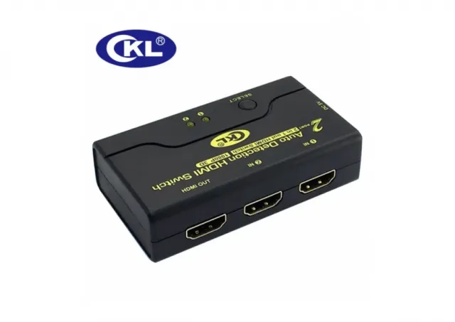 HDMI svič CKL-21M2 2-IN/1-OUT, 2 ports HDMI 2.0 Compliant sa kablovima, podržava 3840X2160(4K)@60Hz